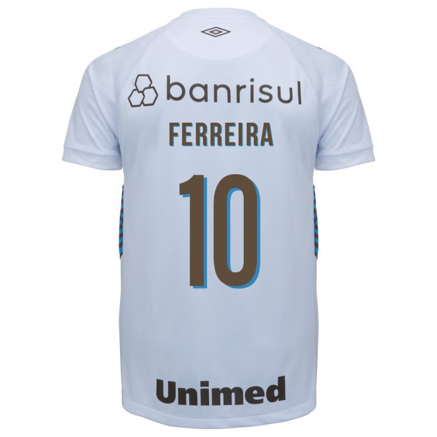 Donna Maglia Ferreira #10 Bianco Kit Gara Away 2023/24 Maglietta