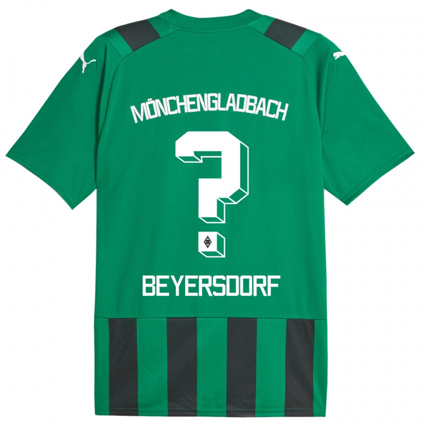 Donna Maglia Chris Beyersdorf #0 Nero Verde Kit Gara Away 2023/24 Maglietta