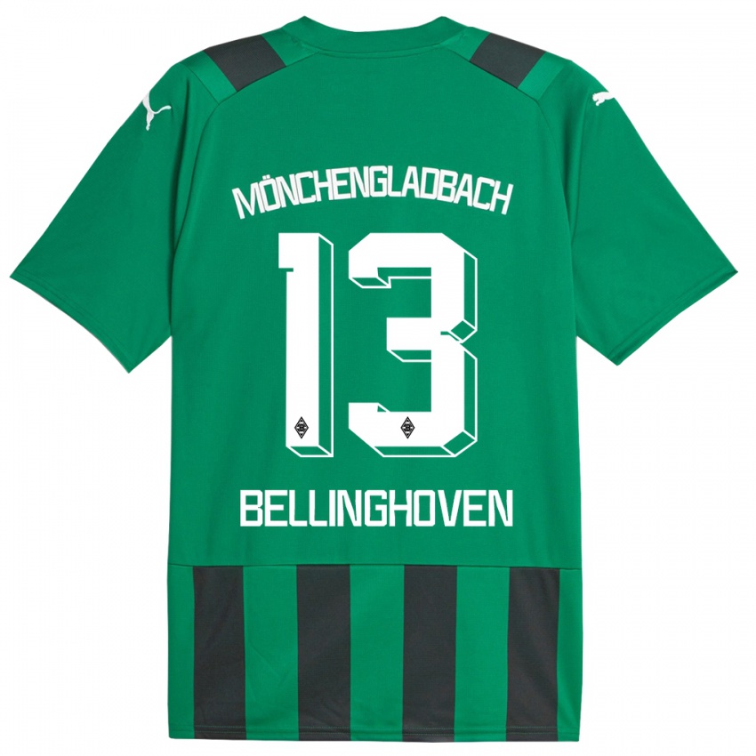 Donna Maglia Christina Bellinghoven #13 Nero Verde Kit Gara Away 2023/24 Maglietta