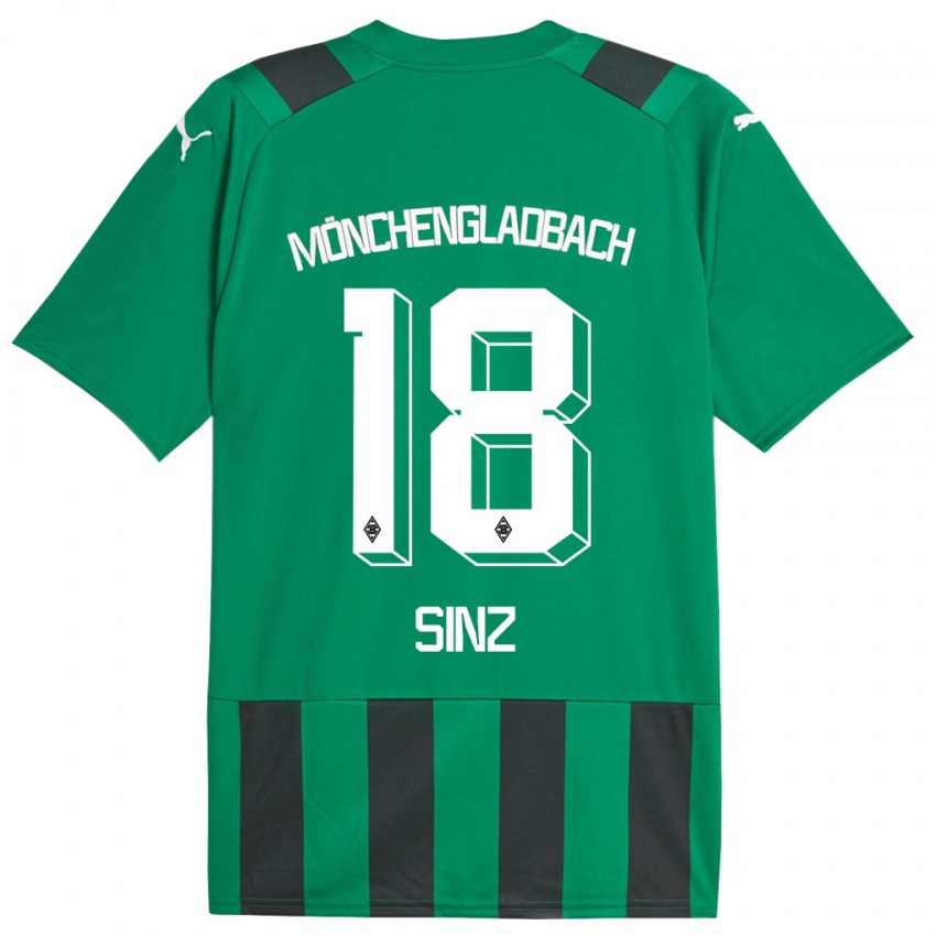 Donna Maglia Michelle Sinz #18 Nero Verde Kit Gara Away 2023/24 Maglietta