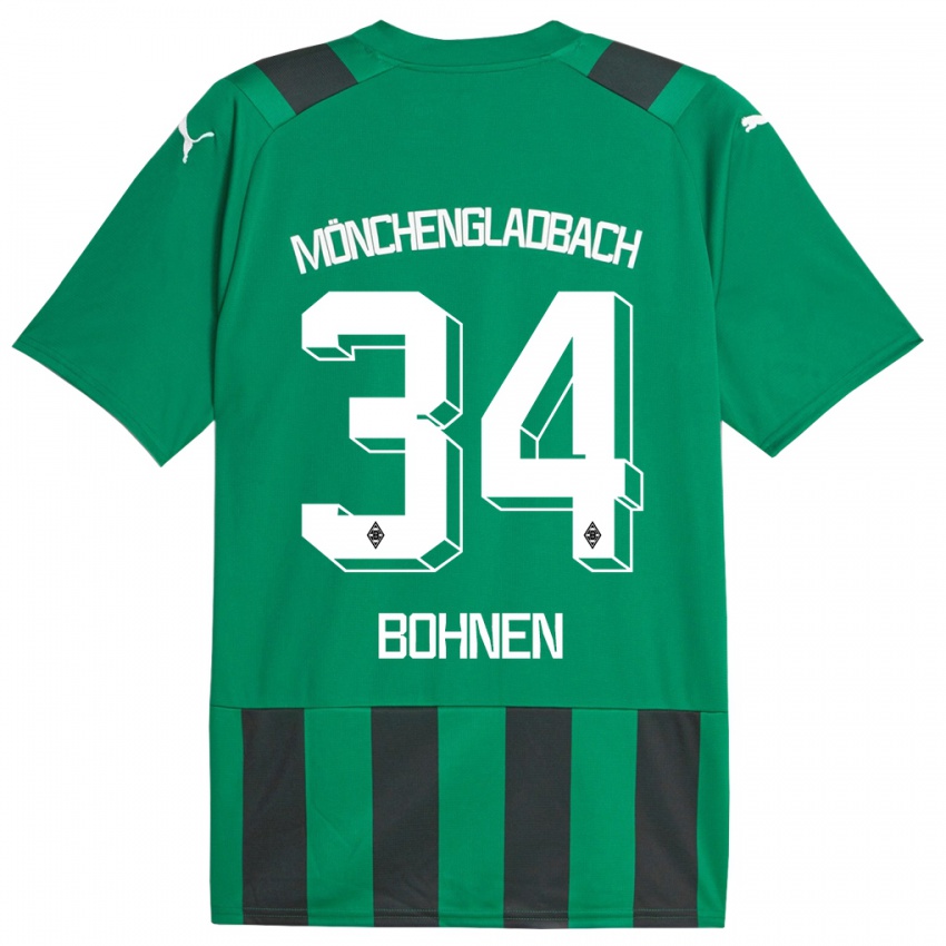 Donna Maglia Bohnen #34 Nero Verde Kit Gara Away 2023/24 Maglietta