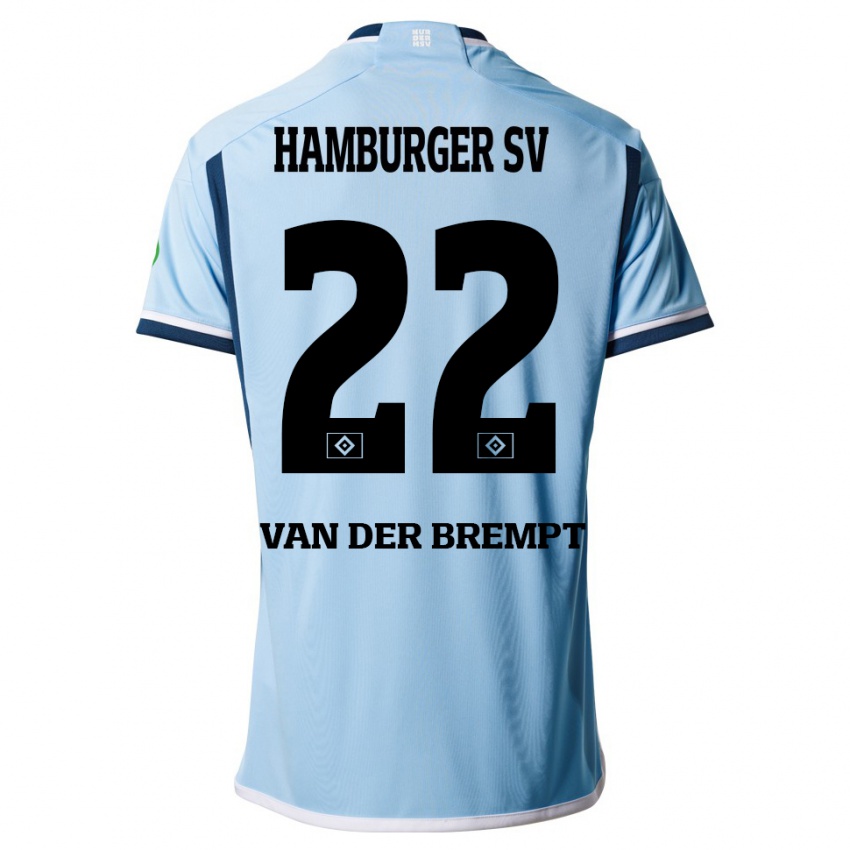 Donna Maglia Ignace Van Der Brempt #22 Blu Kit Gara Away 2023/24 Maglietta