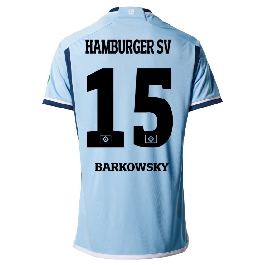 Donna Maglia Finn Barkowsky #15 Blu Kit Gara Away 2023/24 Maglietta