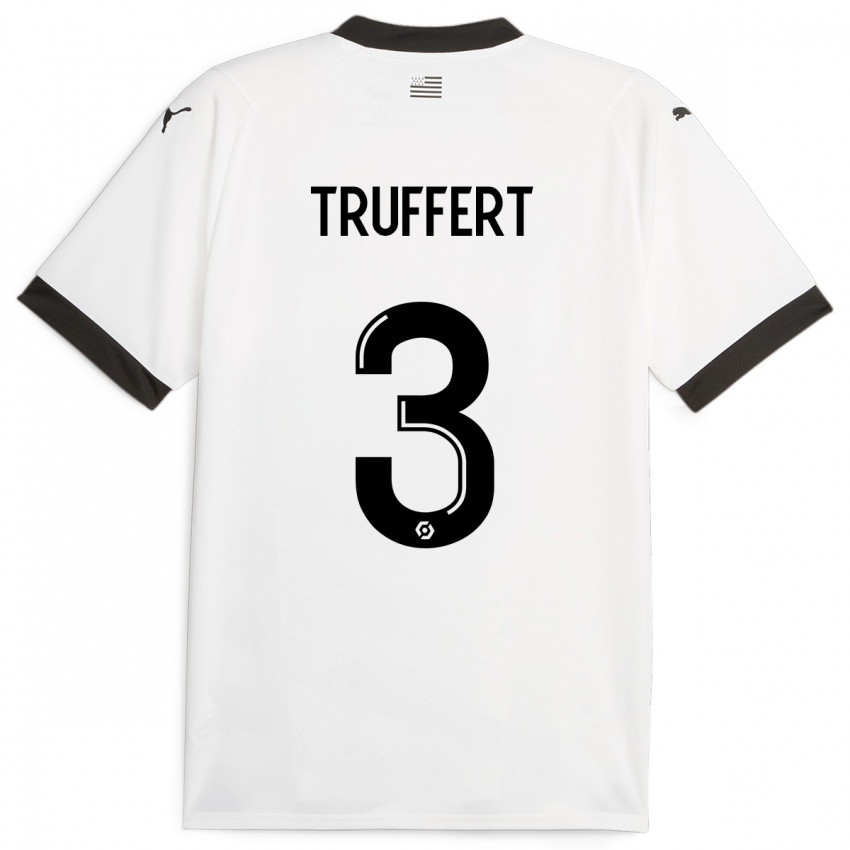 Donna Maglia Adrien Truffert #3 Bianco Kit Gara Away 2023/24 Maglietta