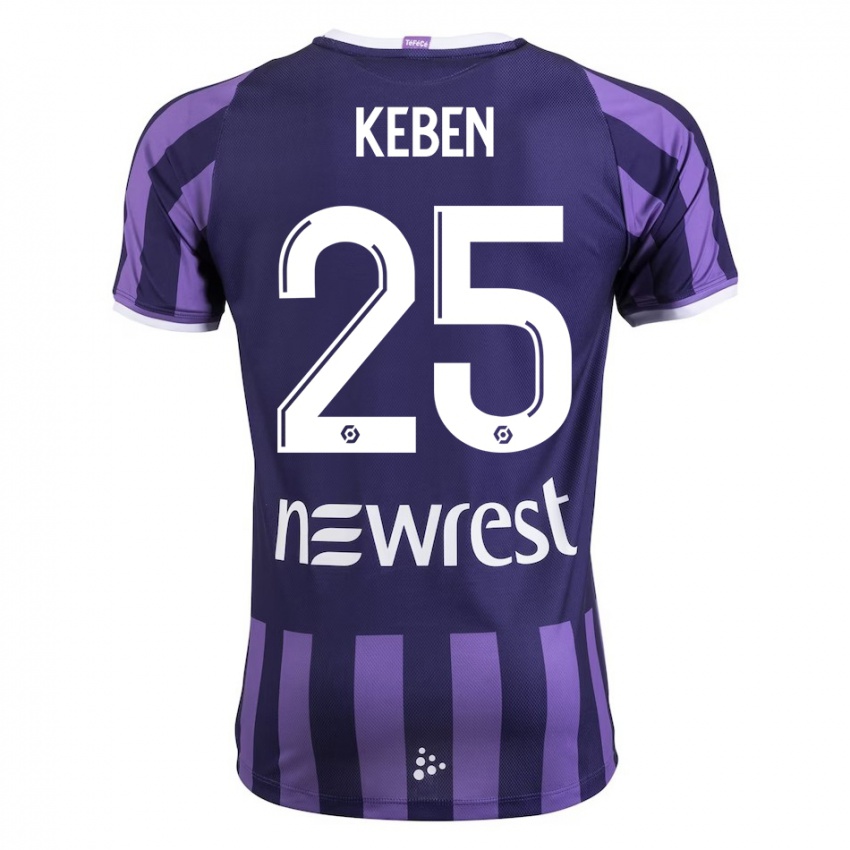 Donna Maglia Kévin Keben #25 Porpora Kit Gara Away 2023/24 Maglietta