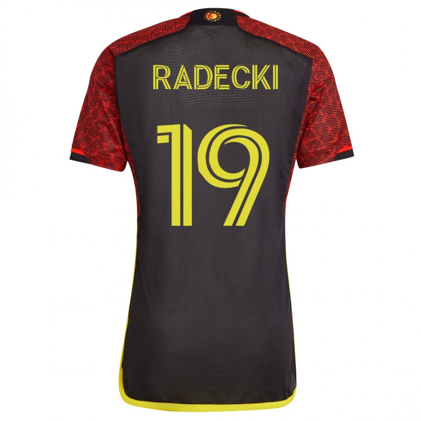 Donna Maglia Taylor Radecki #19 Arancia Kit Gara Away 2023/24 Maglietta