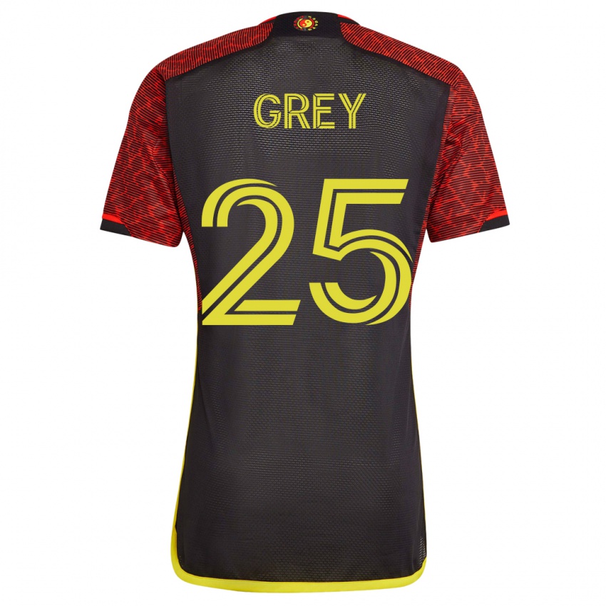 Donna Maglia Mireya Grey #25 Arancia Kit Gara Away 2023/24 Maglietta