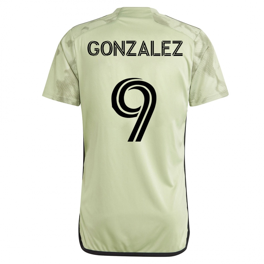 Donna Maglia Mario Gonzalez #9 Verde Kit Gara Away 2023/24 Maglietta