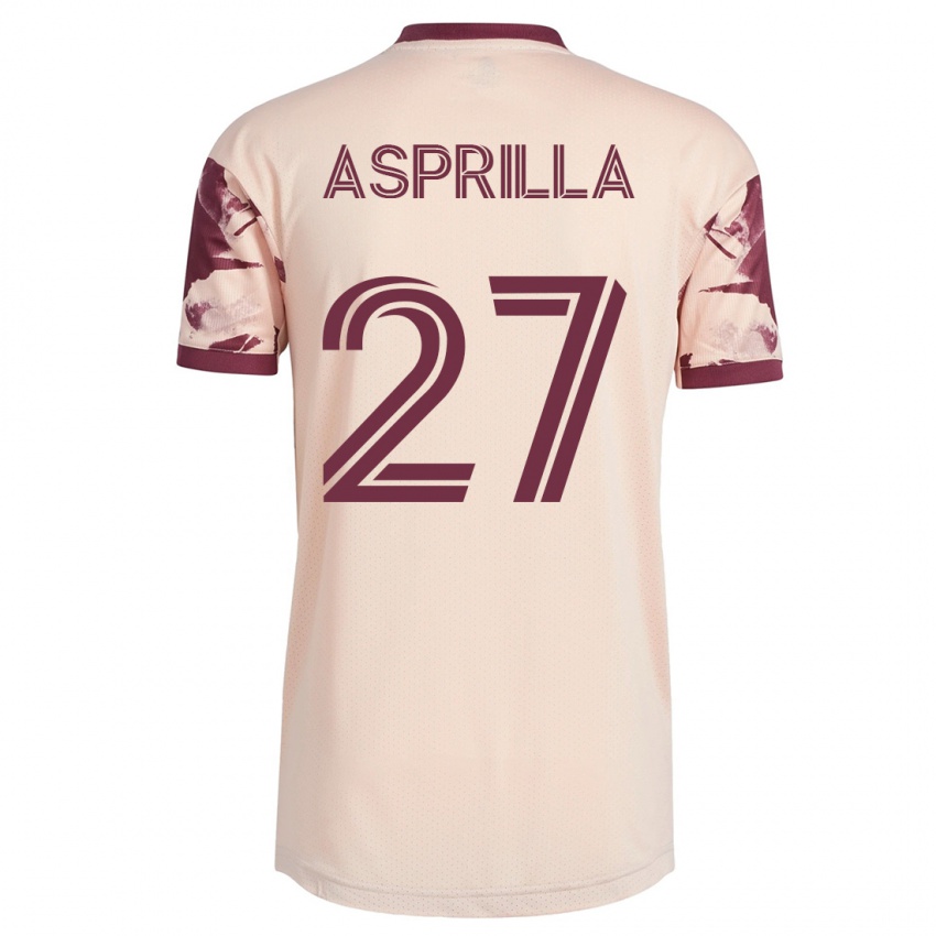 Donna Maglia Dairon Asprilla #27 Bianco Blu Kit Gara Away 2023/24 Maglietta