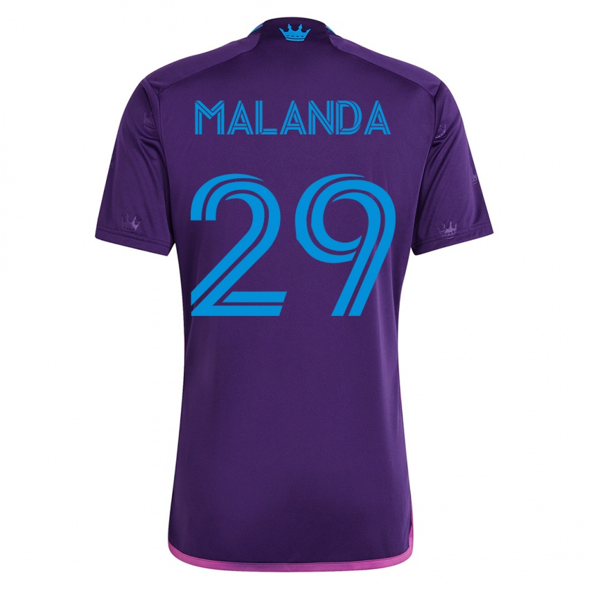 Donna Maglia Adilson Malanda #29 Viola Kit Gara Away 2023/24 Maglietta