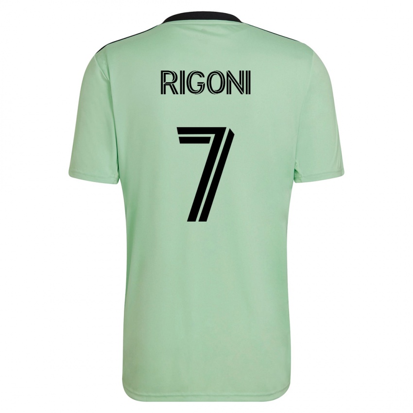 Donna Maglia Emiliano Rigoni #7 Verde Chiaro Kit Gara Away 2023/24 Maglietta