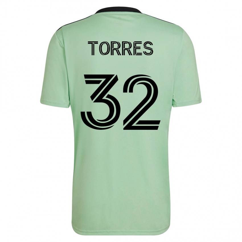 Donna Maglia Ervin Torres #32 Verde Chiaro Kit Gara Away 2023/24 Maglietta