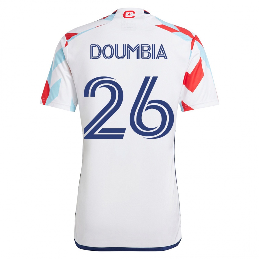 Donna Maglia Ousmane Doumbia #26 Bianco Blu Kit Gara Away 2023/24 Maglietta