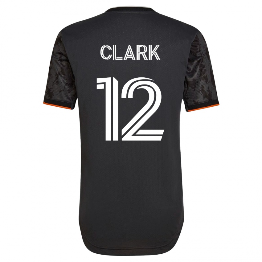 Donna Maglia Steve Clark #12 Nero Kit Gara Away 2023/24 Maglietta