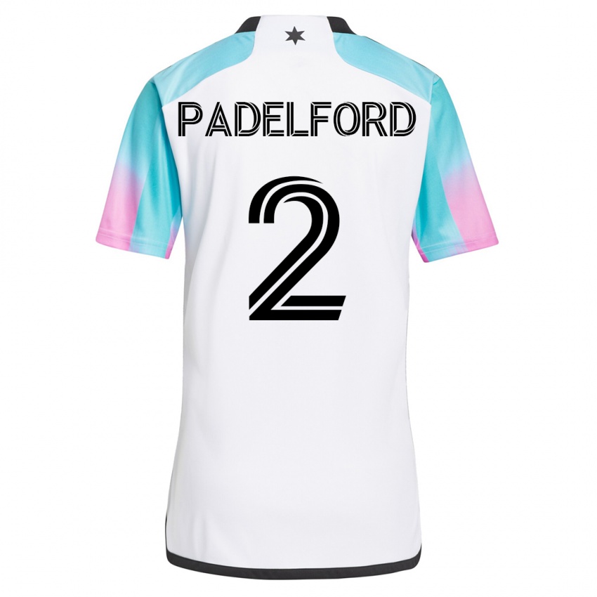 Donna Maglia Devin Padelford #2 Bianco Kit Gara Away 2023/24 Maglietta