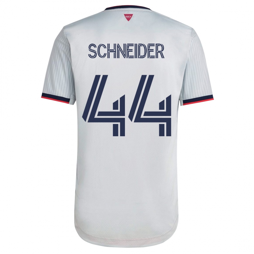 Donna Maglia Max Schneider #44 Bianco Kit Gara Away 2023/24 Maglietta