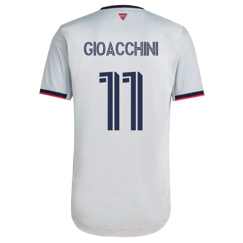 Donna Maglia Nicholas Gioacchini #11 Bianco Kit Gara Away 2023/24 Maglietta