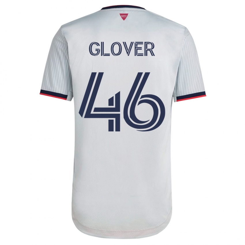 Donna Maglia Caden Glover #46 Bianco Kit Gara Away 2023/24 Maglietta