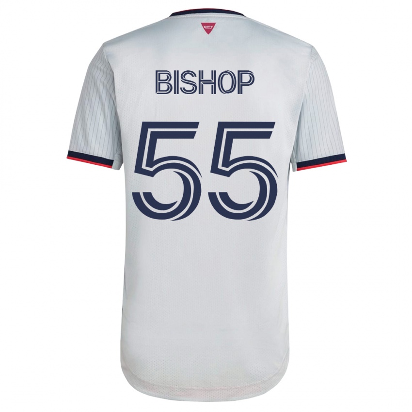 Donna Maglia Nick Bishop #55 Bianco Kit Gara Away 2023/24 Maglietta