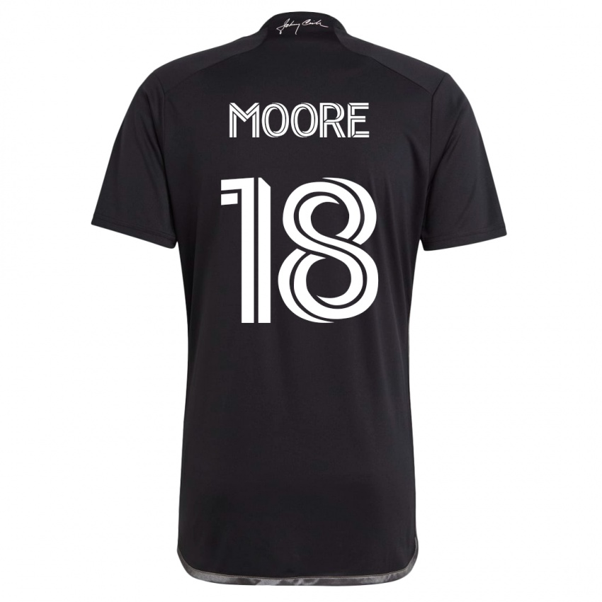 Donna Maglia Shaq Moore #18 Nero Kit Gara Away 2023/24 Maglietta