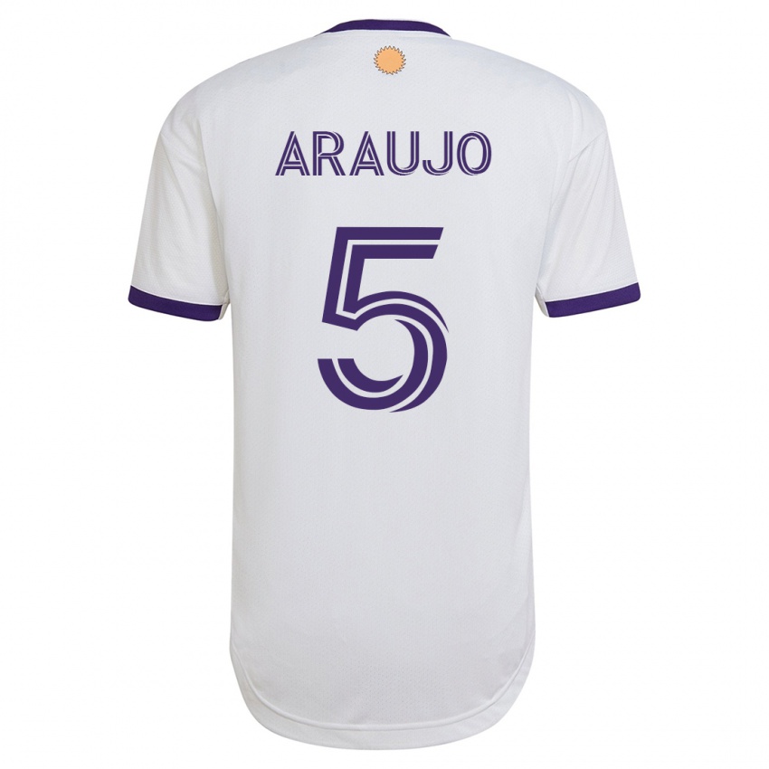 Donna Maglia César Araújo #5 Bianco Kit Gara Away 2023/24 Maglietta