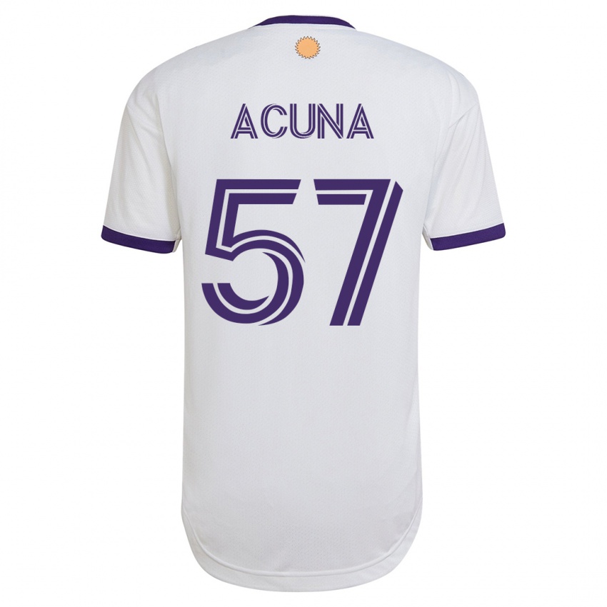 Donna Maglia Cristofer Acuña #57 Bianco Kit Gara Away 2023/24 Maglietta