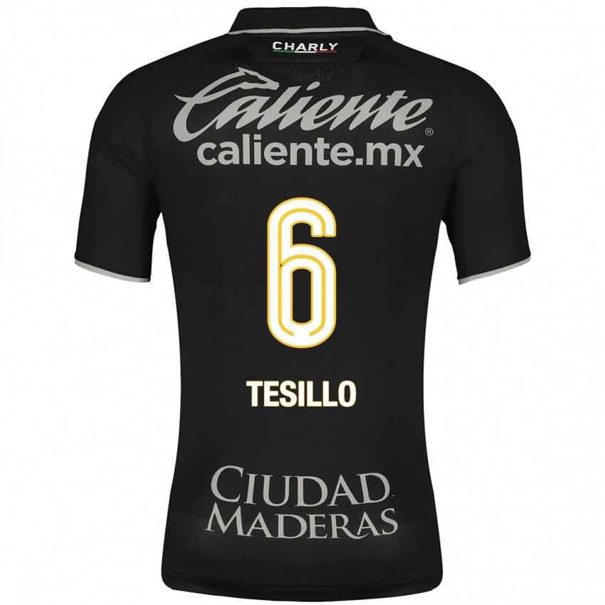 Donna Maglia William Tesillo #6 Nero Kit Gara Away 2023/24 Maglietta