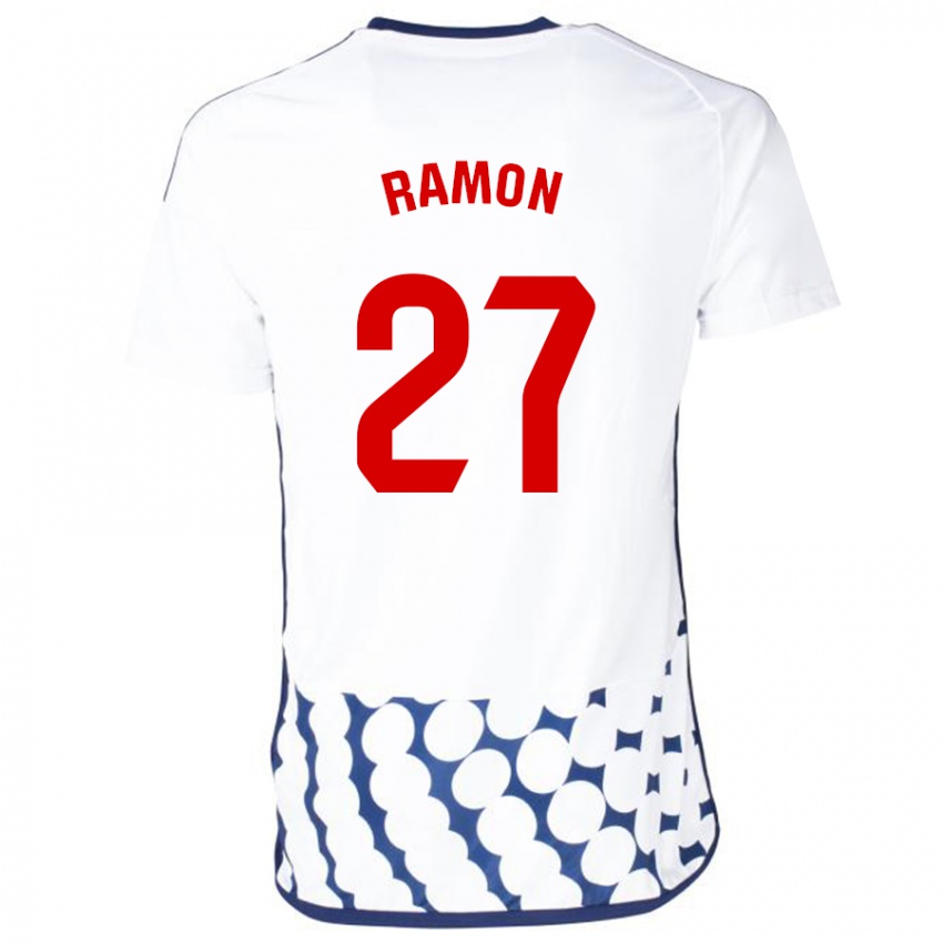 Donna Maglia Pablo Ramón #27 Bianco Kit Gara Away 2023/24 Maglietta