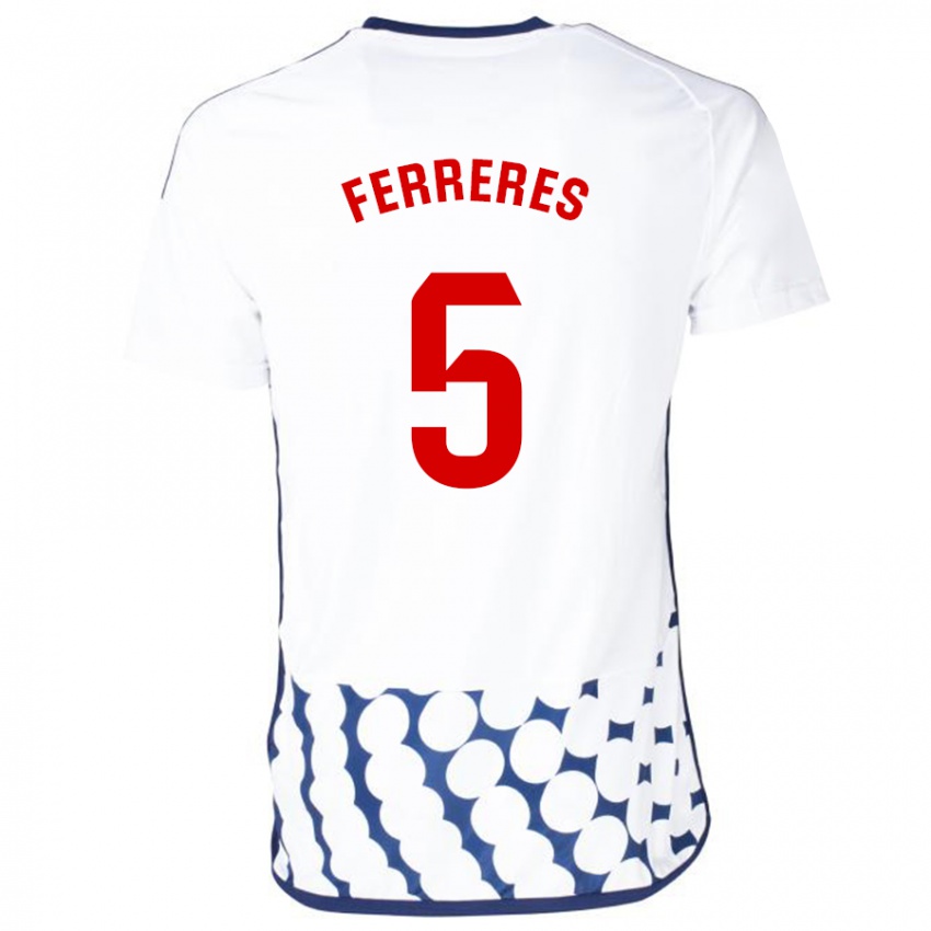 Donna Maglia Manolo Ferreres #5 Bianco Kit Gara Away 2023/24 Maglietta