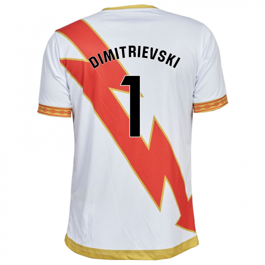 Bambino Maglia Stole Dimitrievski #1 Bianco Kit Gara Home 2023/24 Maglietta