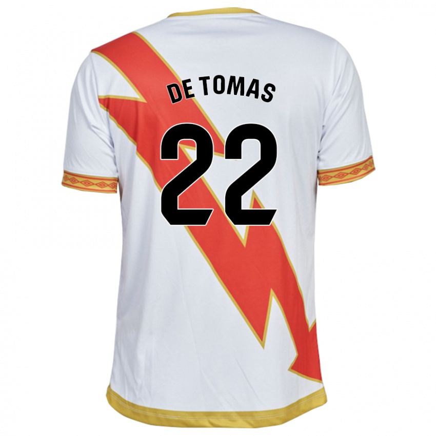 Bambino Maglia Raúl De Tomás #22 Bianco Kit Gara Home 2023/24 Maglietta