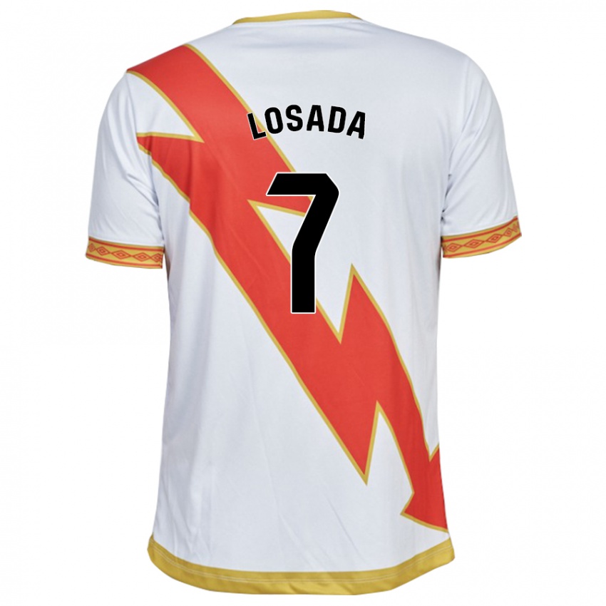 Bambino Maglia Juan Losada #7 Bianco Kit Gara Home 2023/24 Maglietta