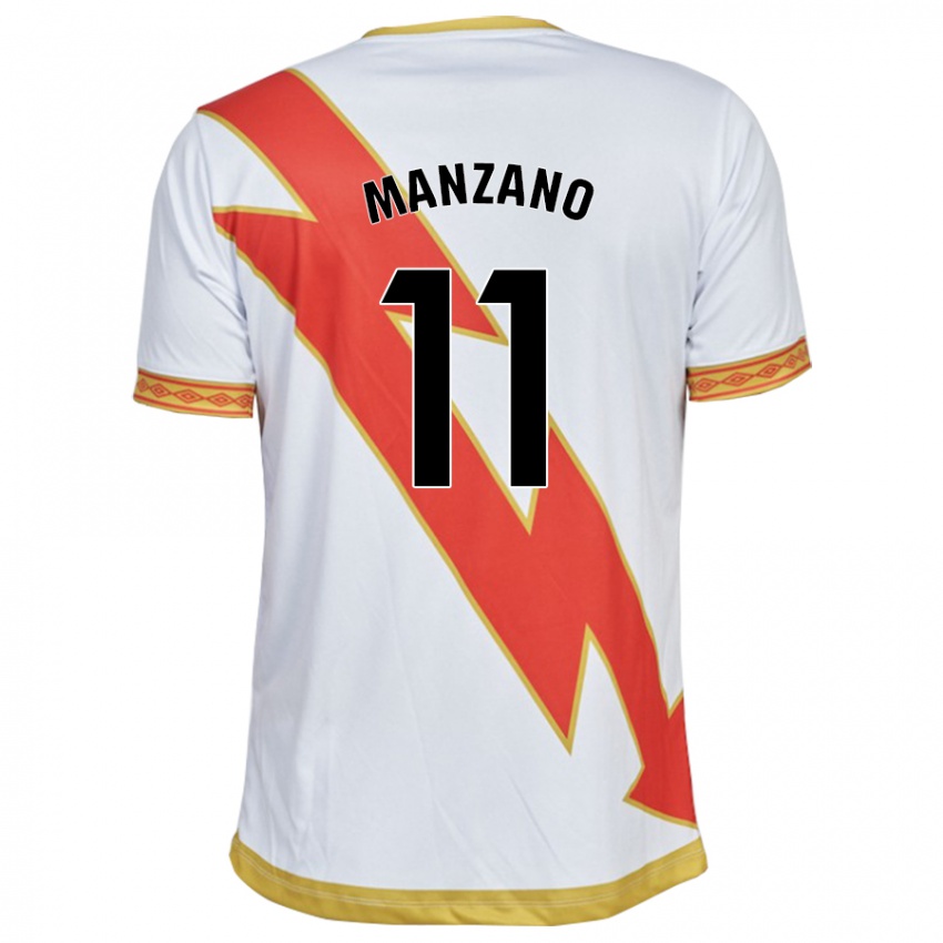 Bambino Maglia Sergio Manzano #11 Bianco Kit Gara Home 2023/24 Maglietta