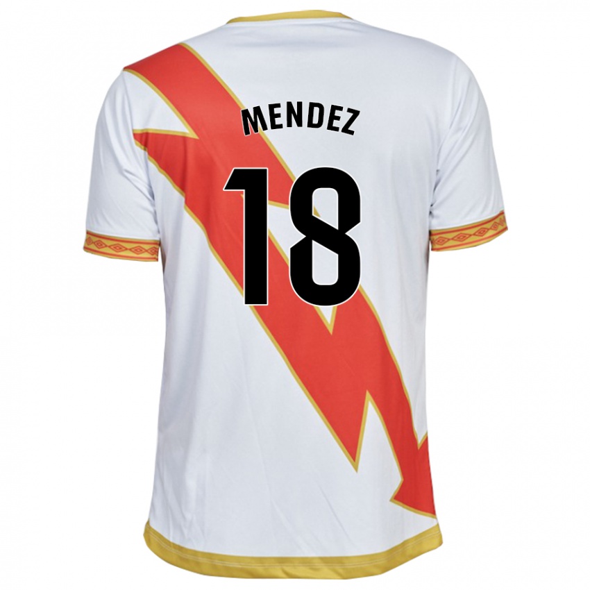 Bambino Maglia Diego Méndez #18 Bianco Kit Gara Home 2023/24 Maglietta