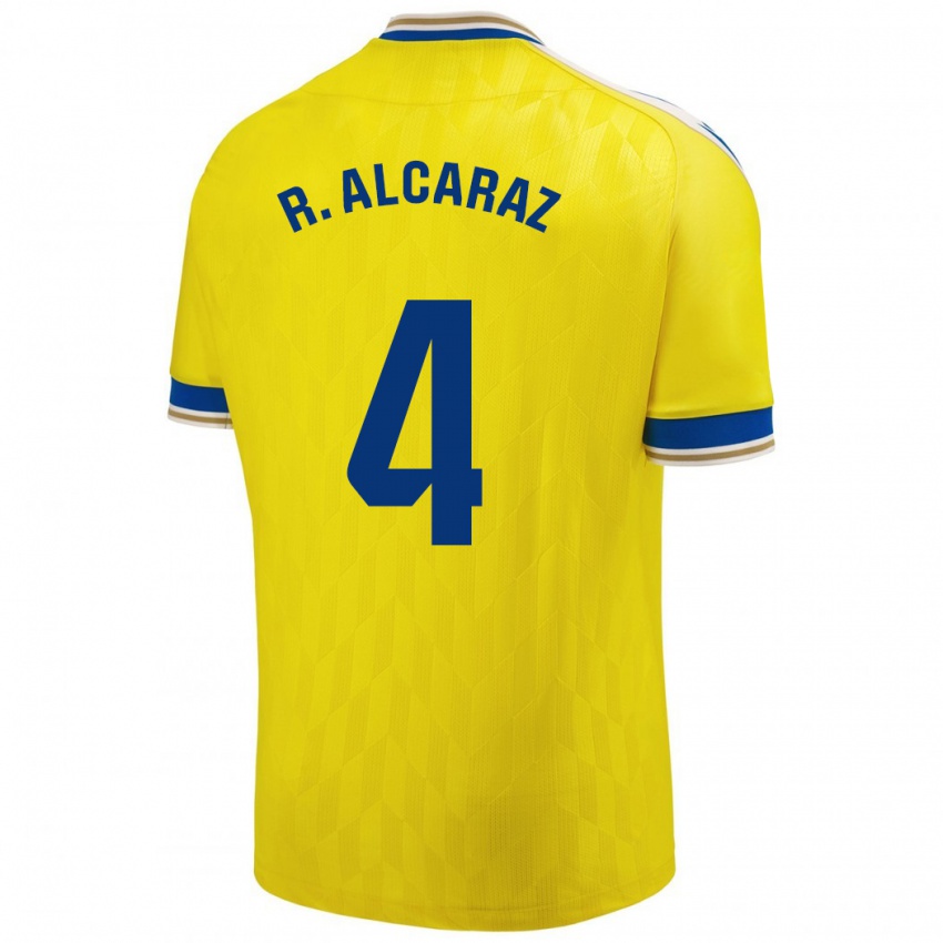 Bambino Maglia Rubén Alcaraz #4 Giallo Kit Gara Home 2023/24 Maglietta