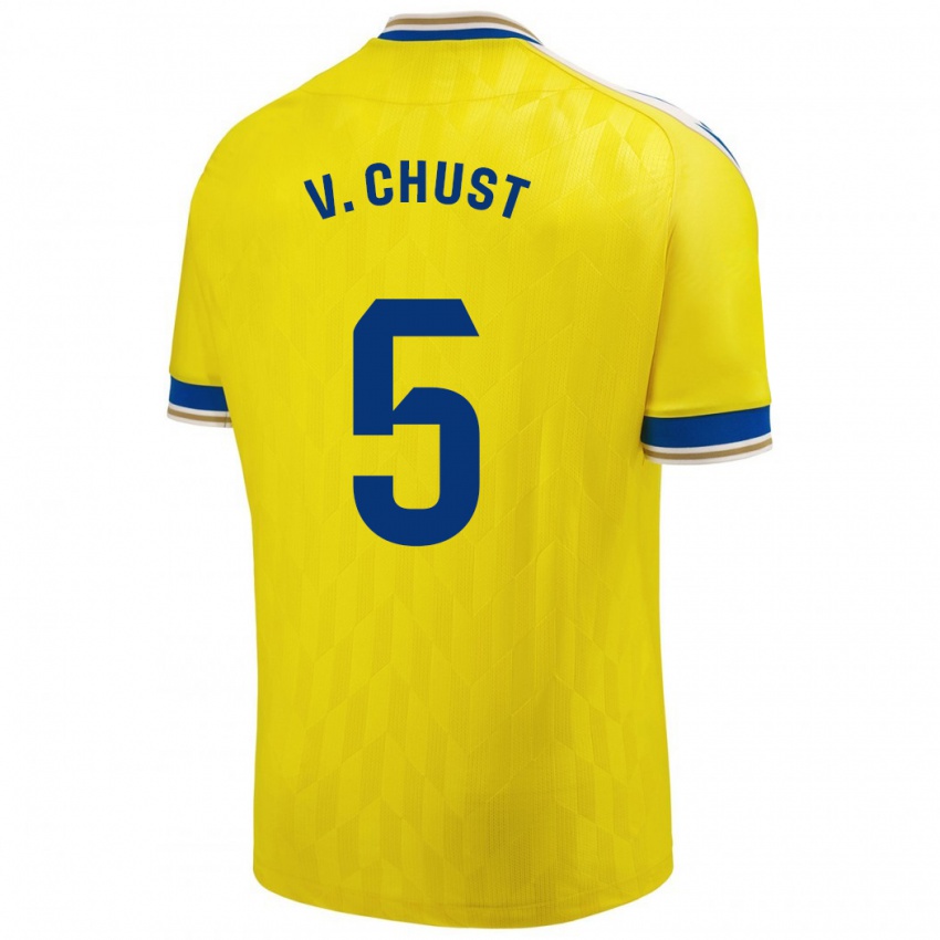 Bambino Maglia Victor Chust #5 Giallo Kit Gara Home 2023/24 Maglietta