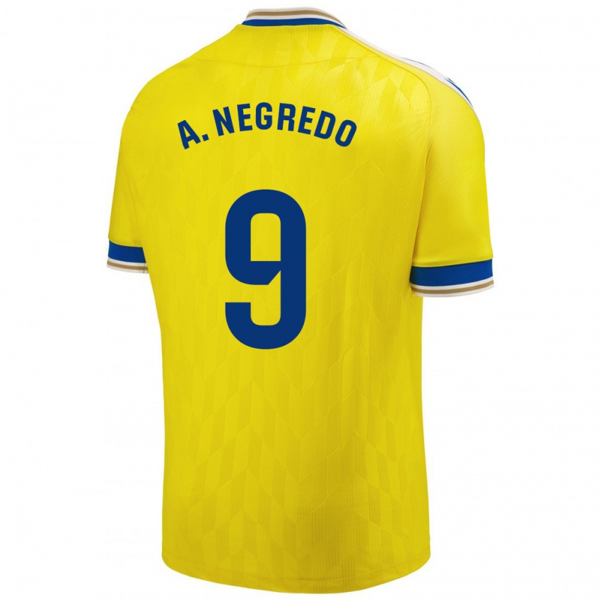 Bambino Maglia Álvaro Negredo #9 Giallo Kit Gara Home 2023/24 Maglietta