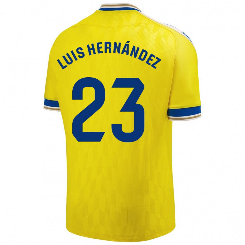 Bambino Maglia Luis Hernández #23 Giallo Kit Gara Home 2023/24 Maglietta