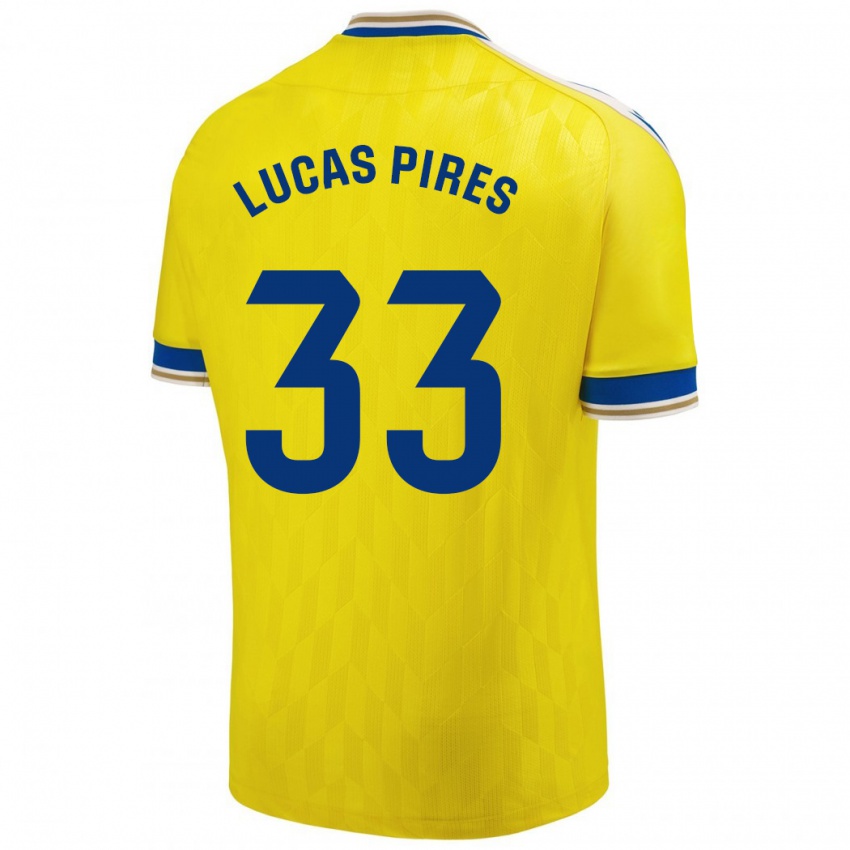 Bambino Maglia Lucas Pires #33 Giallo Kit Gara Home 2023/24 Maglietta