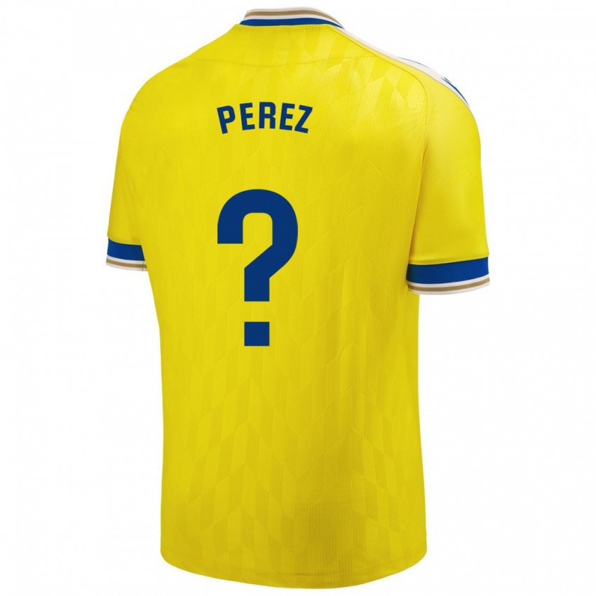 Bambino Maglia Ángel Pérez #0 Giallo Kit Gara Home 2023/24 Maglietta