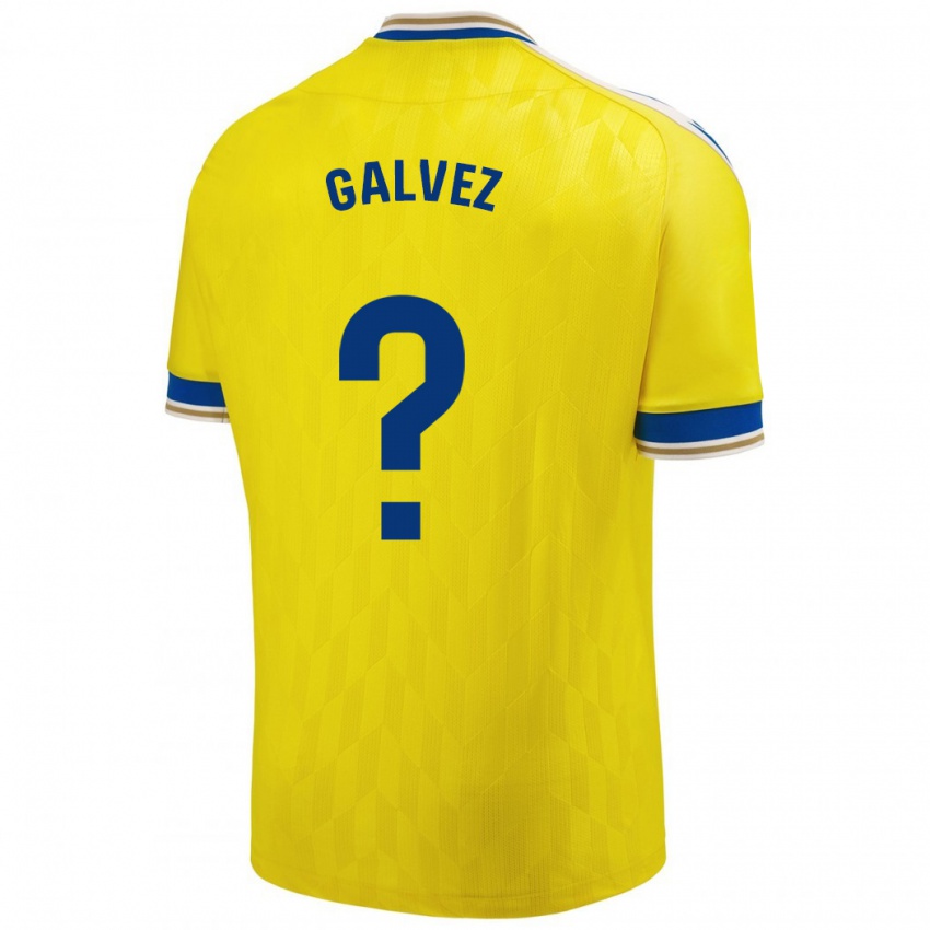 Bambino Maglia Gonzalo Gálvez #0 Giallo Kit Gara Home 2023/24 Maglietta