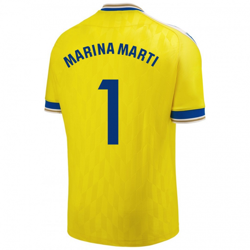 Bambino Maglia Marina Martí #1 Giallo Kit Gara Home 2023/24 Maglietta