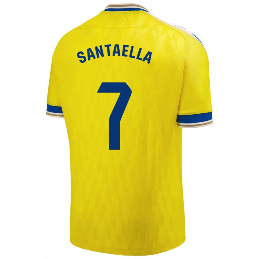 Bambino Maglia Natalia Santaella Picón #7 Giallo Kit Gara Home 2023/24 Maglietta