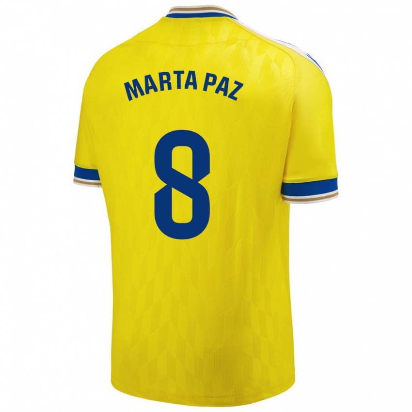 Bambino Maglia Marta Milagros Paz Cruz #8 Giallo Kit Gara Home 2023/24 Maglietta