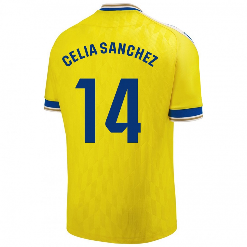 Bambino Maglia Celia Sánchez García #14 Giallo Kit Gara Home 2023/24 Maglietta