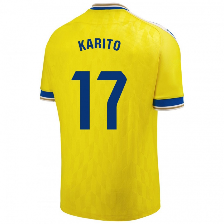 Bambino Maglia Carolina De Los Santos Mellado #17 Giallo Kit Gara Home 2023/24 Maglietta