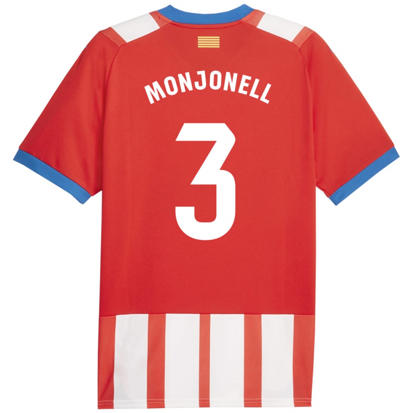 Bambino Maglia Eric Monjonell #3 Rosso Bianco Kit Gara Home 2023/24 Maglietta