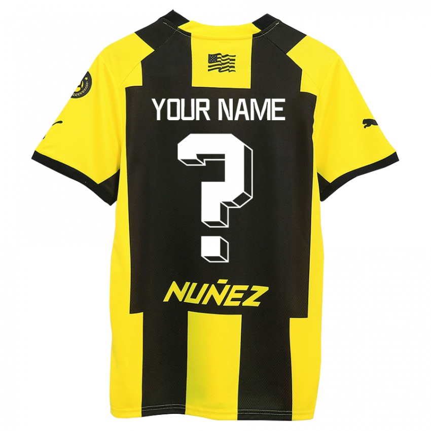 Bambino Maglia Il Tuo Nome #0 Giallo Nero Kit Gara Home 2023/24 Maglietta