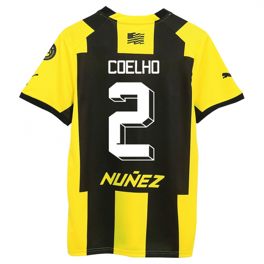 Bambino Maglia Léo Coelho #2 Giallo Nero Kit Gara Home 2023/24 Maglietta