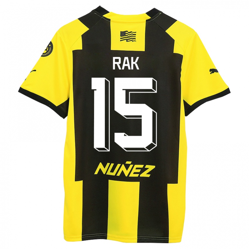 Bambino Maglia Yonatthan Rak #15 Giallo Nero Kit Gara Home 2023/24 Maglietta